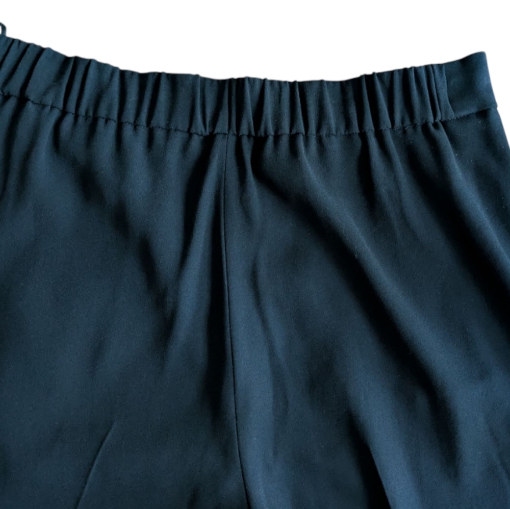Aritzia Babaton Black Crepe Ankle Cropped Dressy Pull On Stretch Waist Pants 4 - Picture 14 of 16